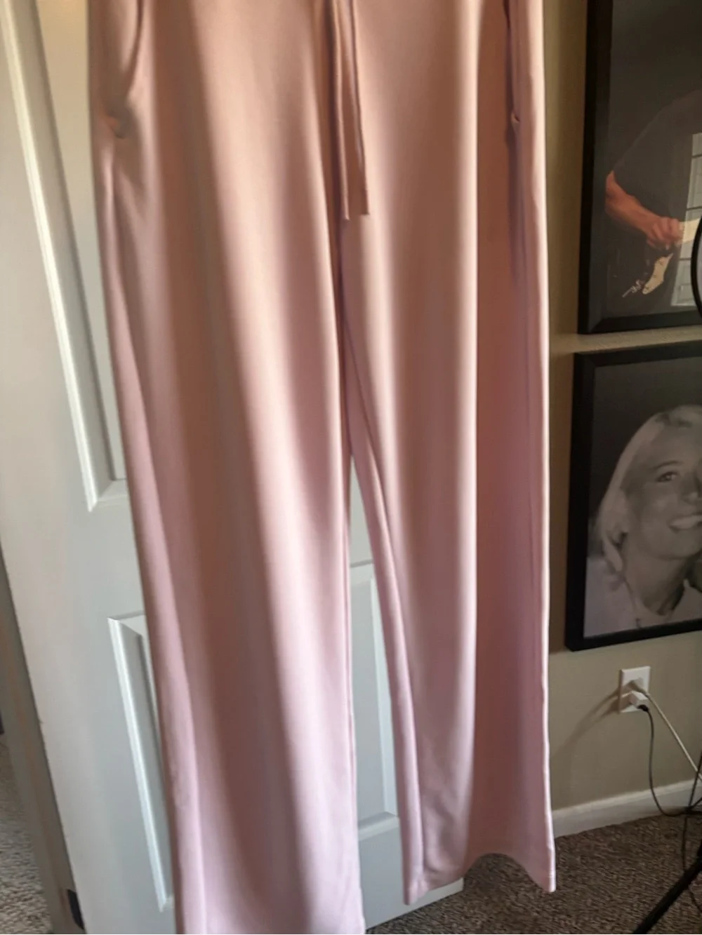 Athleta Light Pink Elastic Waistband Lounge Pants
